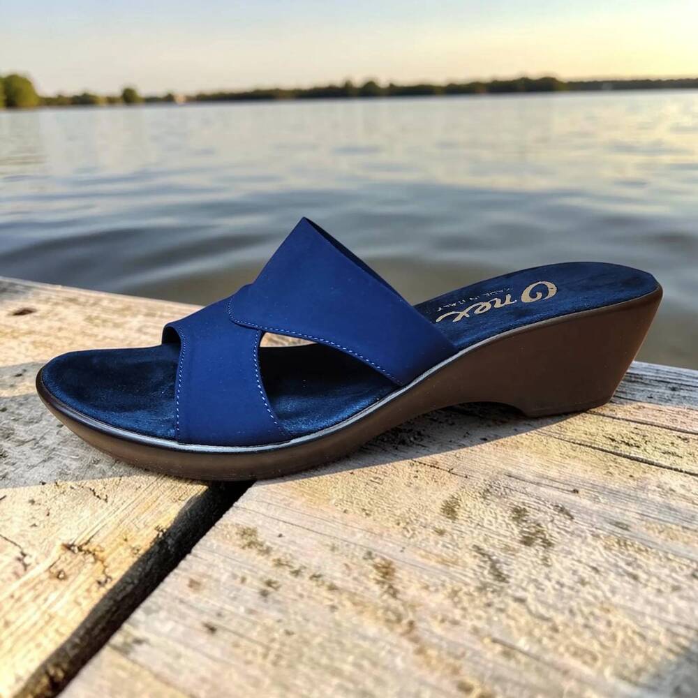 NEW ONEX women's gilda slide sandal in navy